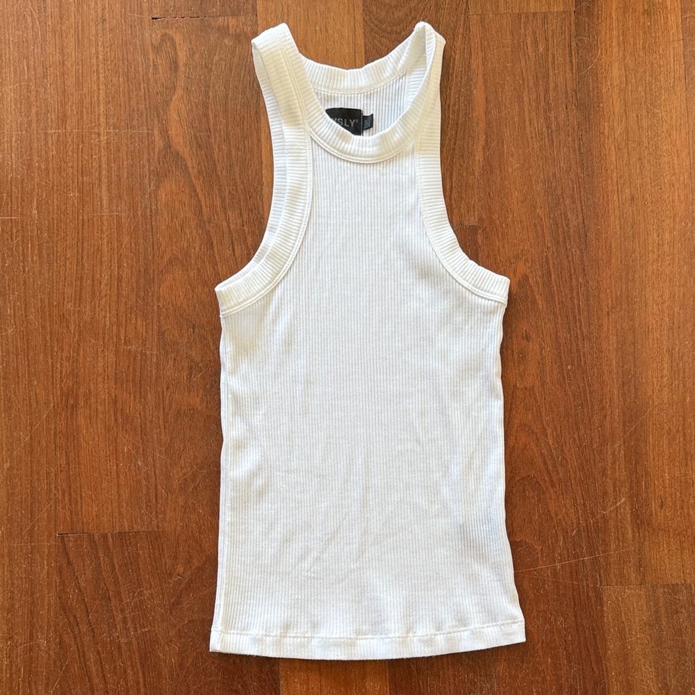 Bandier wsly rivington ribbed tank - white